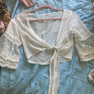 White elegant cover up